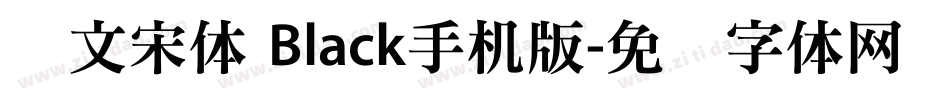 华文宋体 Black手机版字体转换